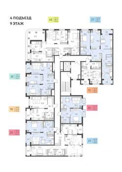 1-к квартира, вторичка, 43м2, 9/22 этаж
