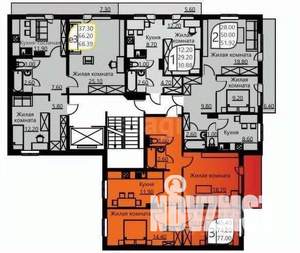 3-к квартира, вторичка, 74м2, 8/9 этаж