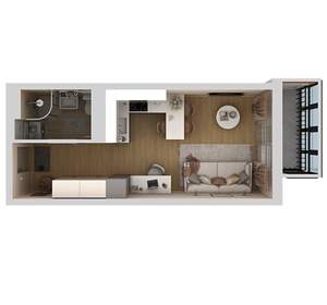 Студия квартира, вторичка, 28м2, 7/9 этаж