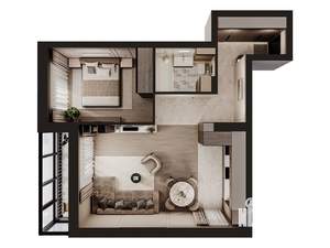 2-к квартира, строящийся дом, 64м2, 5/6 этаж