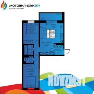 3-к квартира, вторичка, 56м2, 1/8 этаж