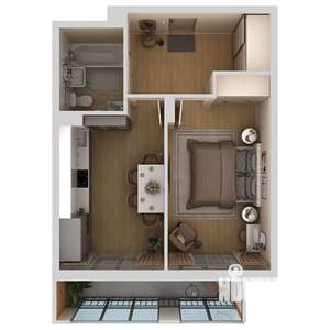 1-к квартира, вторичка, 38м2, 2/9 этаж