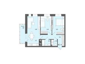 3-к квартира, вторичка, 61м2, 18/20 этаж