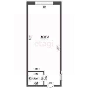 1-к квартира, вторичка, 42м2, 5/17 этаж