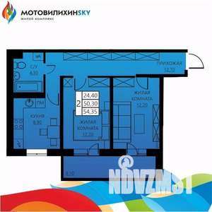 2-к квартира, вторичка, 54м2, 7/8 этаж