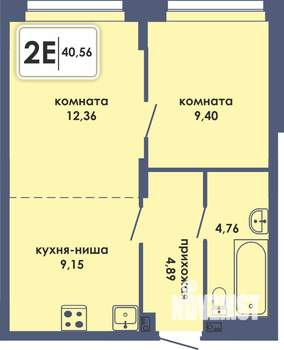 2-к квартира, вторичка, 41м2, 1/10 этаж