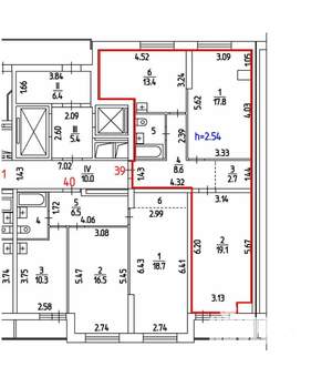 2-к квартира, вторичка, 65м2, 14/26 этаж