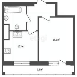 1-к квартира, вторичка, 37м2, 9/19 этаж