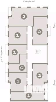 2-к квартира, вторичка, 52м2, 3/16 этаж