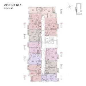 3-к квартира, строящийся дом, 63м2, 5/6 этаж