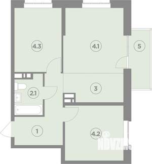 3-к квартира, вторичка, 62м2, 5/8 этаж