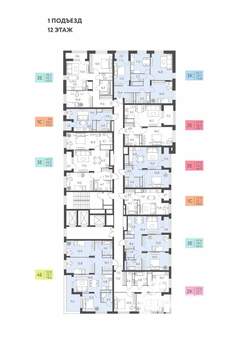 2-к квартира, вторичка, 56м2, 12/22 этаж