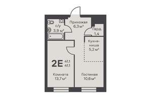 2-к квартира, вторичка, 41м2, 2/4 этаж