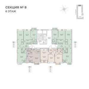 Студия квартира, строящийся дом, 38м2, 6/6 этаж