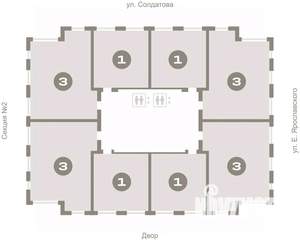 3-к квартира, вторичка, 69м2, 2/16 этаж