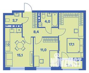 3-к квартира, вторичка, 60м2, 2/9 этаж