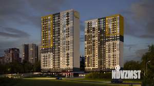 2-к квартира, строящийся дом, 43м2, 6/25 этаж