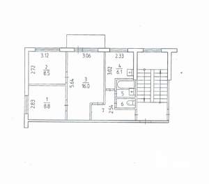 3-к квартира, вторичка, 49м2, 3/5 этаж