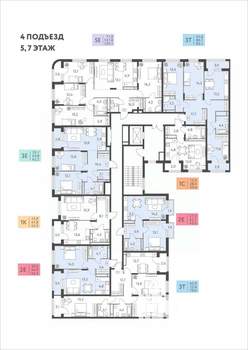 3-к квартира, вторичка, 83м2, 5/22 этаж