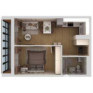 2-к квартира, вторичка, 40м2, 3/9 этаж