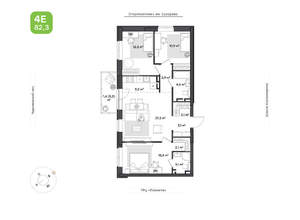 4-к квартира, вторичка, 82м2, 7/24 этаж
