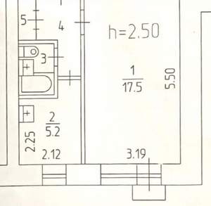 1-к квартира, вторичка, 29м2, 3/9 этаж