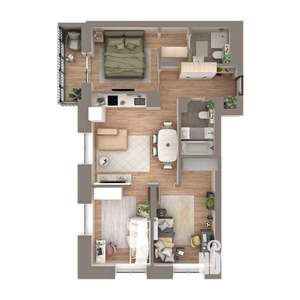 4-к квартира, вторичка, 74м2, 5/8 этаж