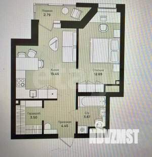 2-к квартира, вторичка, 41м2, 7/16 этаж