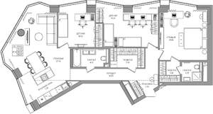 4-к квартира, строящийся дом, 118м2, 20/28 этаж