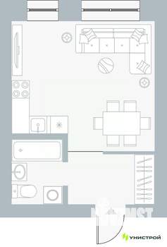 1-к квартира, вторичка, 29м2, 1/5 этаж