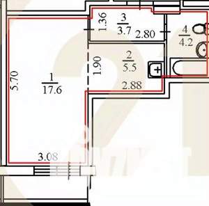 1-к квартира, вторичка, 31м2, 10/25 этаж