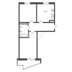 2-к квартира, вторичка, 66м2, 8/18 этаж