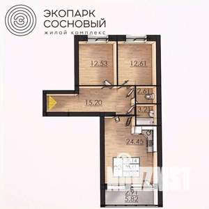 2-к квартира, вторичка, 70м2, 2/4 этаж
