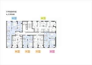 2-к квартира, вторичка, 53м2, 4/22 этаж
