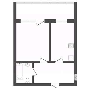 1-к квартира, вторичка, 36м2, 1/10 этаж