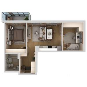 3-к квартира, вторичка, 54м2, 5/9 этаж