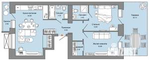 2-к квартира, вторичка, 76м2, 2/8 этаж