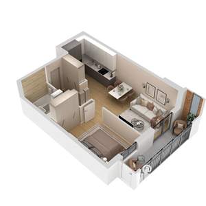 2-к квартира, вторичка, 42м2, 8/9 этаж