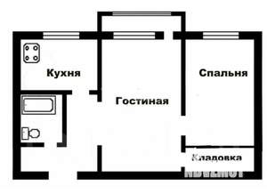 2-к квартира, вторичка, 47м2, 4/5 этаж
