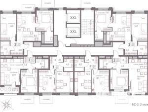 Студия квартира, строящийся дом, 43м2, 9/20 этаж