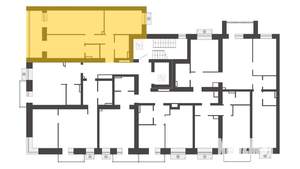 2-к квартира, вторичка, 64м2, 3/9 этаж
