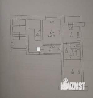 2-к квартира, вторичка, 49м2, 1/5 этаж