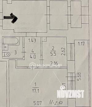 1-к квартира, вторичка, 30м2, 1/10 этаж