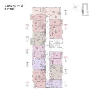 2-к квартира, строящийся дом, 63м2, 3/6 этаж