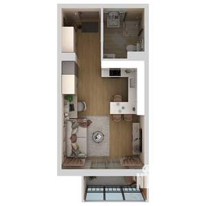 Студия квартира, вторичка, 27м2, 2/9 этаж