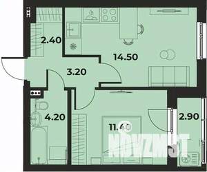 2-к квартира, вторичка, 37м2, 1/15 этаж