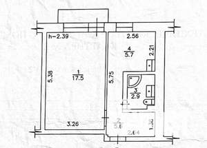1-к квартира, вторичка, 32м2, 1/6 этаж