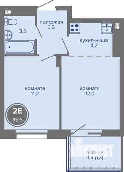 2-к квартира, вторичка, 36м2, 15/26 этаж