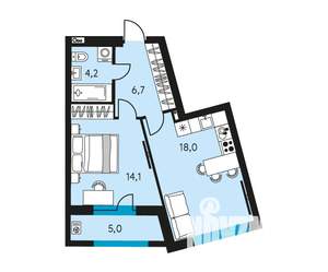 2-к квартира, вторичка, 46м2, 7/30 этаж