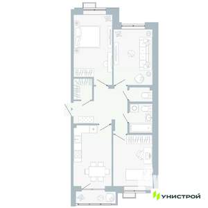 3-к квартира, вторичка, 71м2, 3/5 этаж
